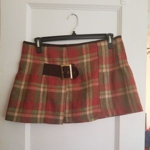 ⚡Free people mini plaid skirt